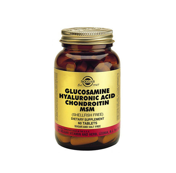 Solgar - Glucosamine Hyaluronic Acid Chondroitin MSM / 60tabs.​