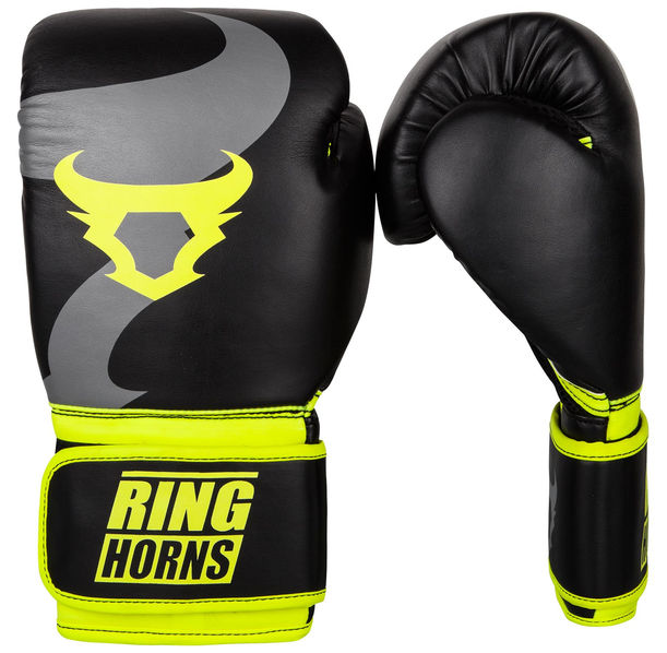 Боксови Ръкавици - Ringhorns Charger Boxing Gloves - Black/Neo Yellow​