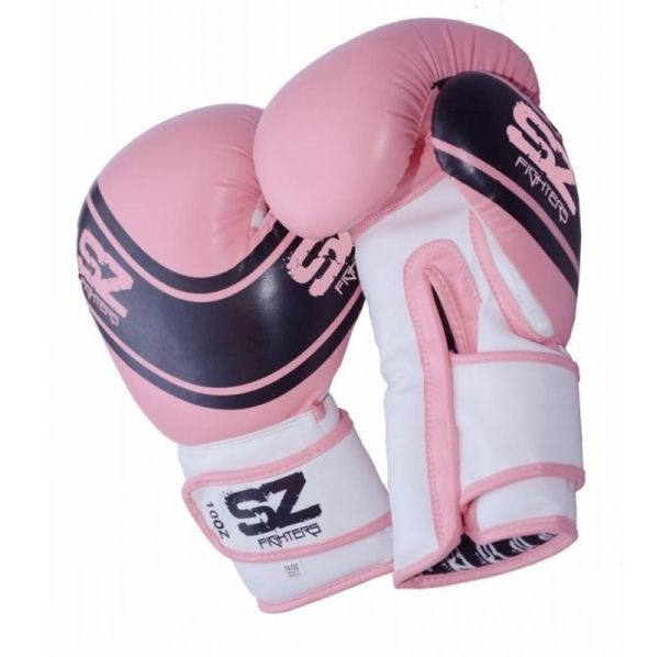 SZ Fighters - Боксови ръкавици Evo Champion - Розови (Естествена кожа)​