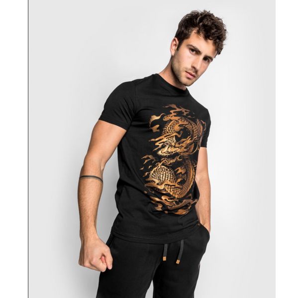 Тениска - Venum Dragon's Flight T-Shirt - Black/Bronze​
