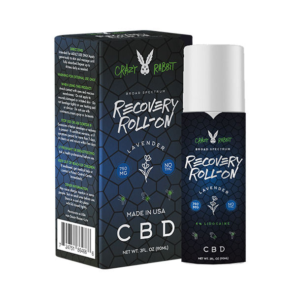 CRAZY RABBIT - обезболяващ охлаждащ ролон със CBD и лидокаин / 90 ml​