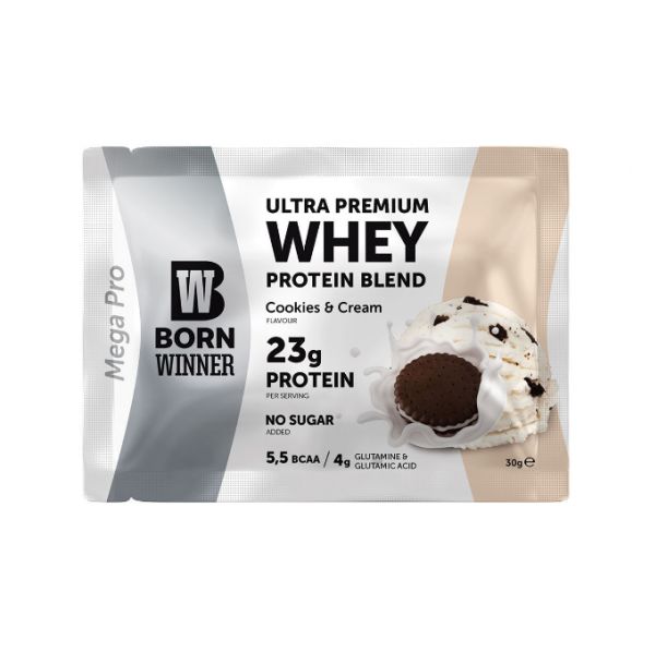 12 x Born Winner Суроватъчен протеин на прах - Бисквитки с крем 30 гр.
