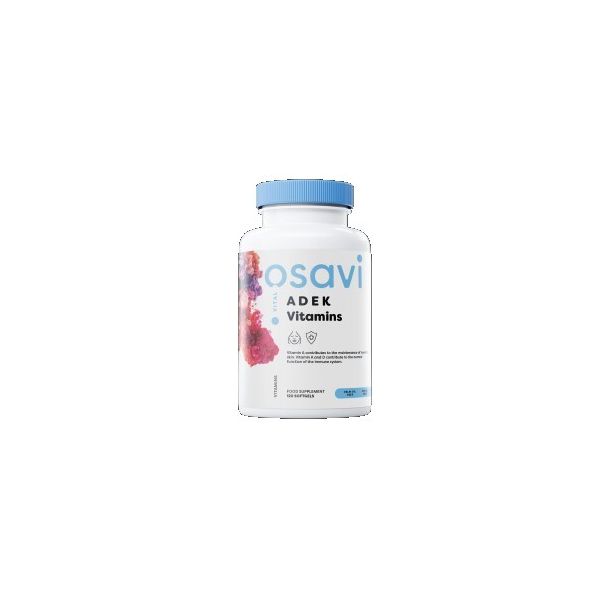 Osavi - ADEK Vitamins | A + D + E + K | with Quali-D® / 120 Гел капсули, 120 дози