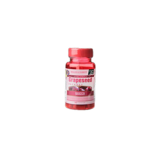 Holland And Barrett - Grapeseed Extract 100 mg / Double Strength / 50 капсули, 50 дози