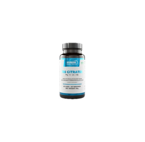 Human Protect - Tri Citrate | Magnesium + Potassium + Zinc / 60 капсули, 60 дози