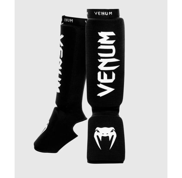 Протектори за крака - VENUM KONTACT SHINGUARDS AND INSTEP - COTTON - BLACK-WHITE​