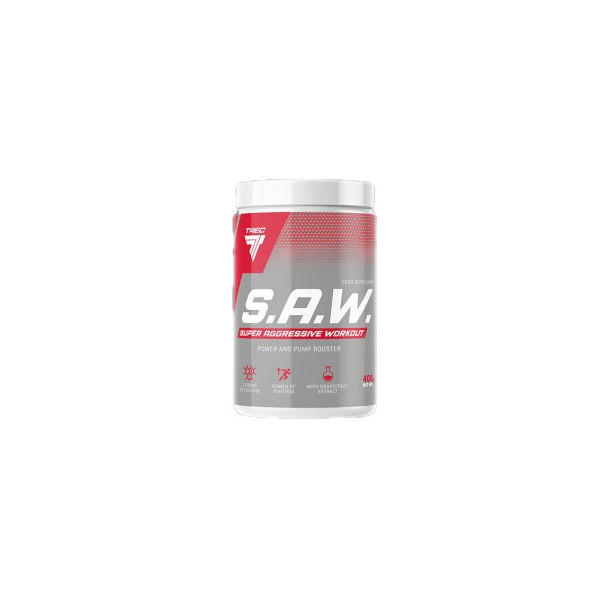 Trec Nutrition - S.A.W. Powder | Super Aggressive Pre-Workout / 400 грама, 80 дози