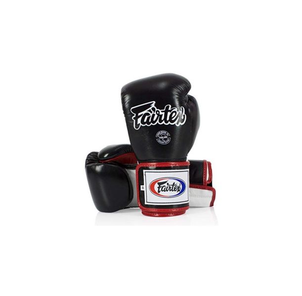 Боксови Ръкавици - Fairtex BGV5 Thai boxing gloves Super Sparring - Black/Red/White​
