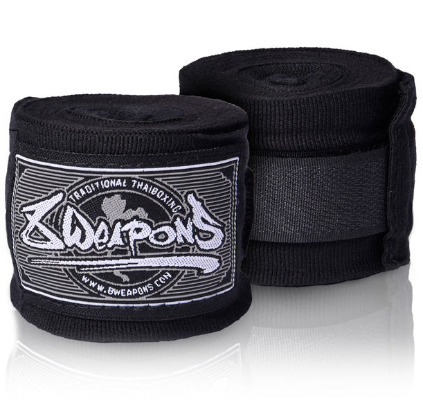 Бинтове - 8 WEAPONS Hand Wraps - Semi-Elastic - 5 m - Black