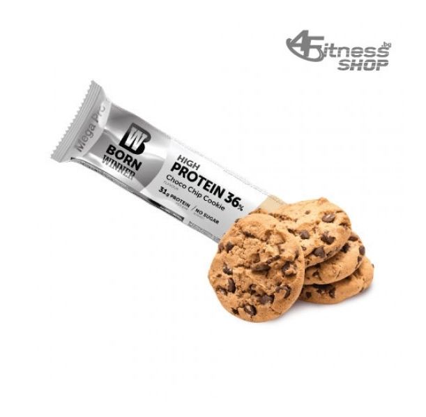 BORN WINNER Mega Pro High Protein 36% Choco Chip Cookie 85 гр