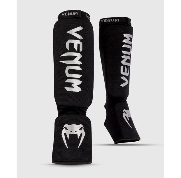 Протектори за Крака - VENUM KONTACT SHINGUARDS AND INSTEP - COTTON / BLACK / SILVER​