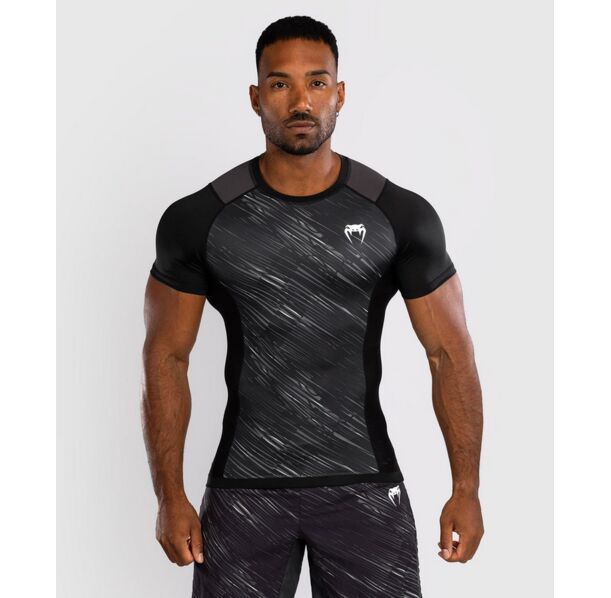 Рашгард - Venum Rapid Short Sleeve Rashguard - Black/Storm Grey​