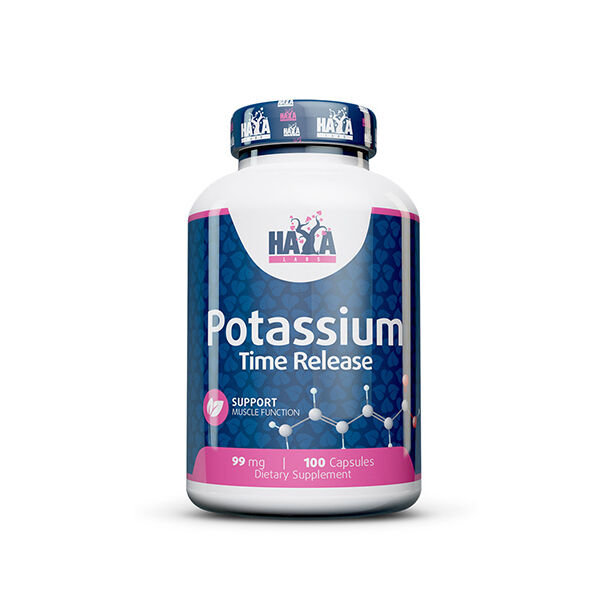 HAYA LABS Sustained Release Potassium 99 mg / 100 Vcaps