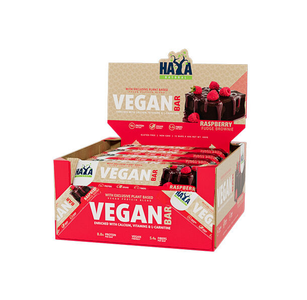 HAYA LABS Vegan Protein Bar Box / 12 x 40 g