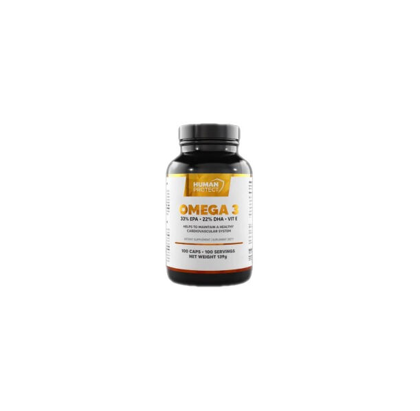 Human Protect - Omega 3 | with 33% EPA & 22% DHA / 100 Гел капсули, 100 дози