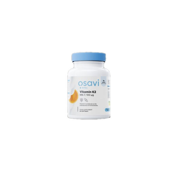 Osavi - Vitamin K2 MK-7 100 mcg / 60 Гел капсули, 60 дози