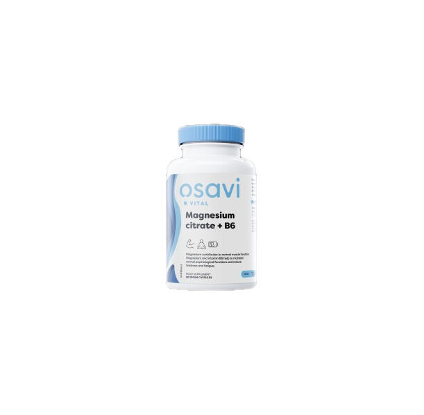 Osavi - Magnesium Citrate 375 mg + B6 | P-5-P / 90 капсули, 45 дози