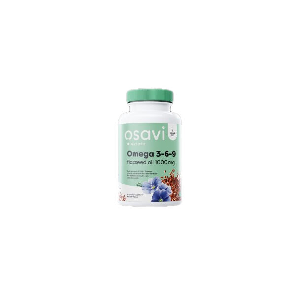 Osavi - Omega 3-6-9 Flaxseed Oil 1000 mg / 60 Гел капсули, 60 дози