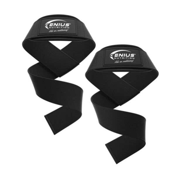 Genius Nutrition Lifting Straps GG-1 Black