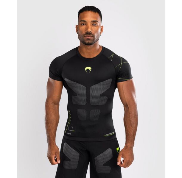 Рашгард - Venum Training Camp 4.0 Short Sleeve Rashguard - Black/Neon Green ​