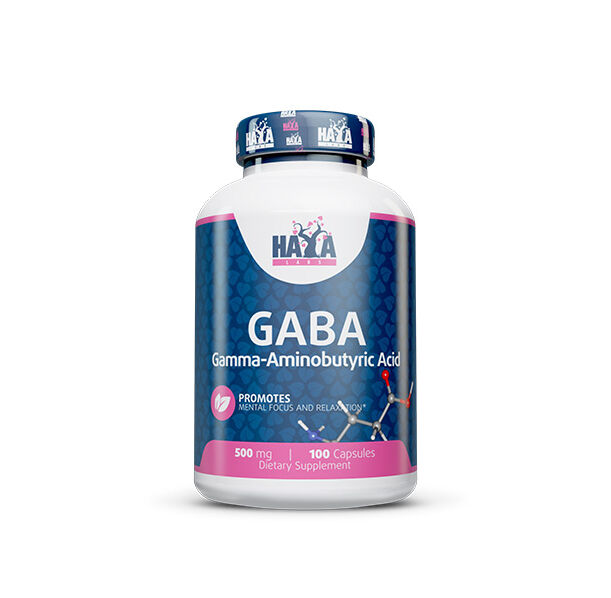 HAYA LABS - Gaba 500 mg / 100 Caps (100 дози)