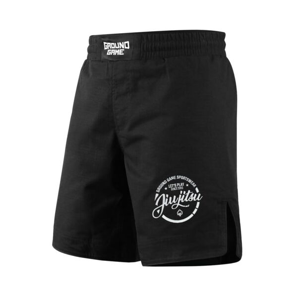 Шорти - Ground Game - MMA SHORTS Jiu Jitsu Ripstop Black