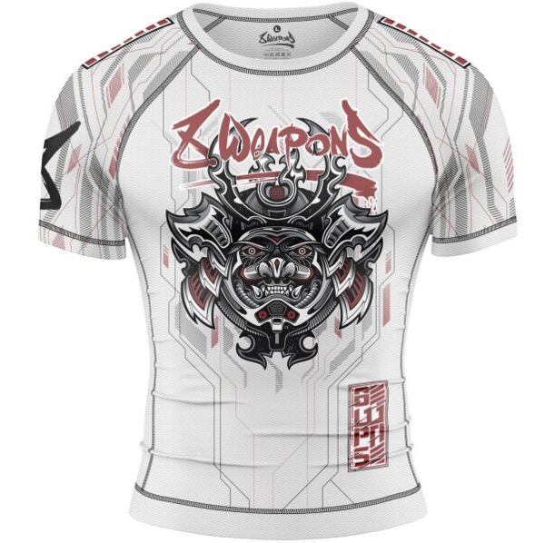 Рашгард - 8 WEAPONS - Rashguard Samurai 2.0 - White/Red
