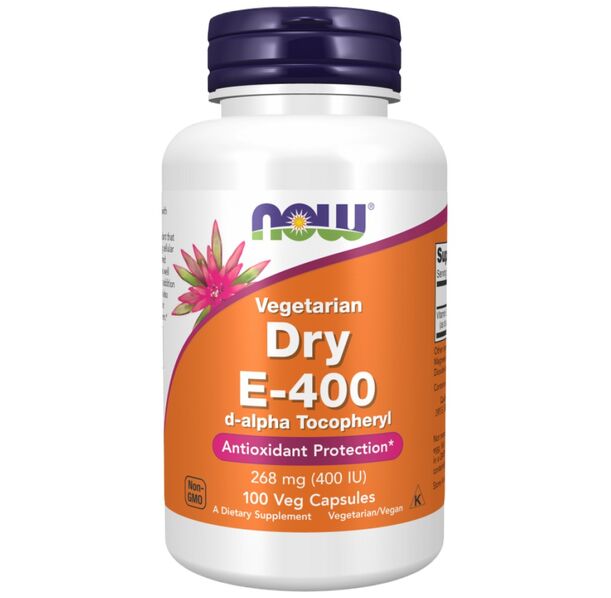 NOW Foods - Vitamin E-400 d-alpha Tocopheryl | Vegetarian Dry (100 дози)