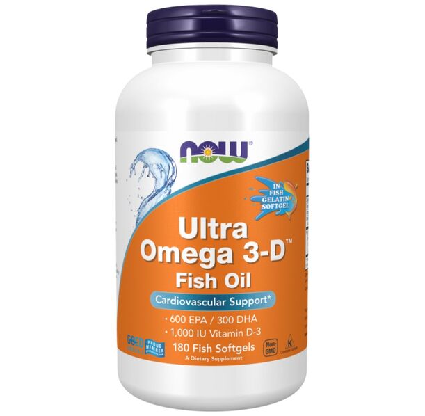 NOW Foods - Ultra Omega 3-D with Vitamin D-3 (180 дози)