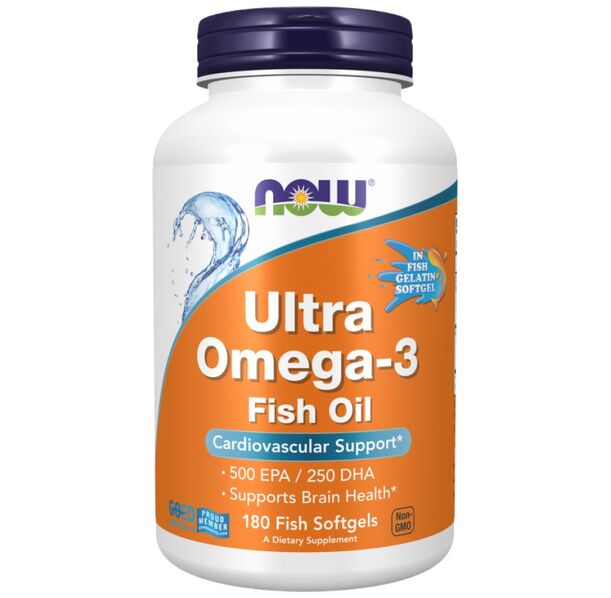 NOW Foods - Ultra Omega 3 | Fish Gelatin Softgels (180 дози)