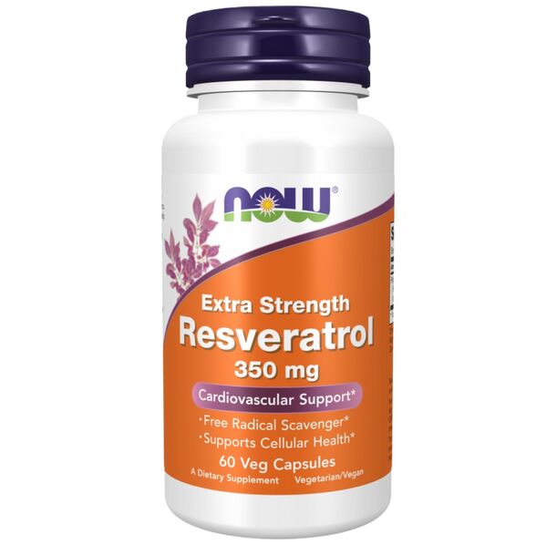 NOW Foods - Resveratrol 350 mg | Extra Strength (60 дози)