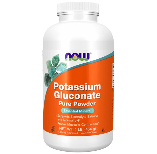 NOW Foods - Potassium Gluconate Powder (206 дози)