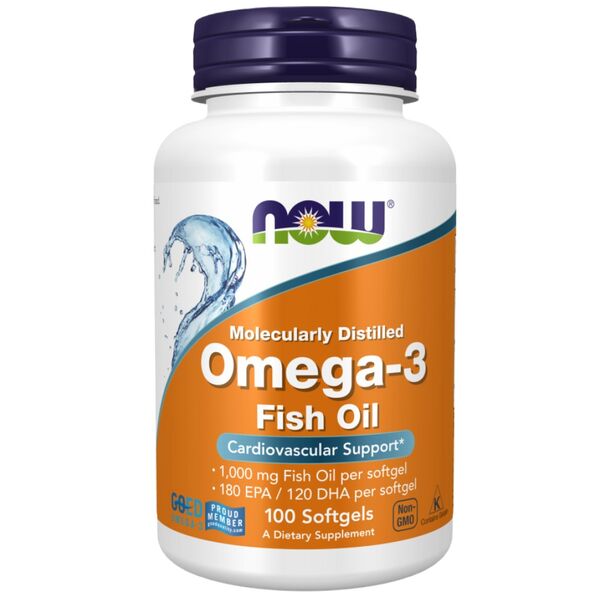 NOW Foods - Omega 3 1000 mg / Molecularly Distilled (50 дози)