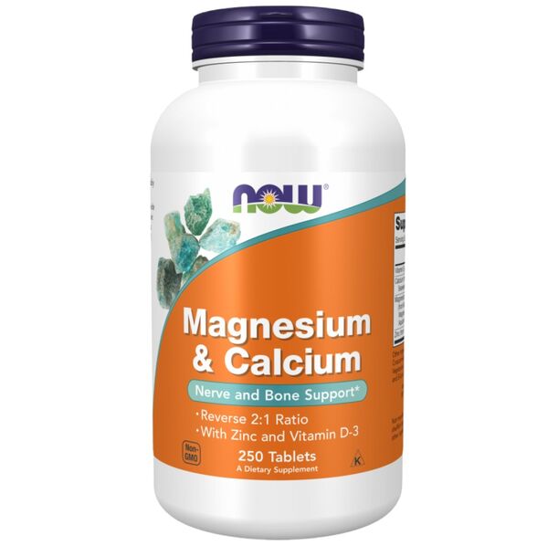 NOW Foods - Magnesium & Calcium | with Vitamin D3 & L-OptiZinc (83 дози)