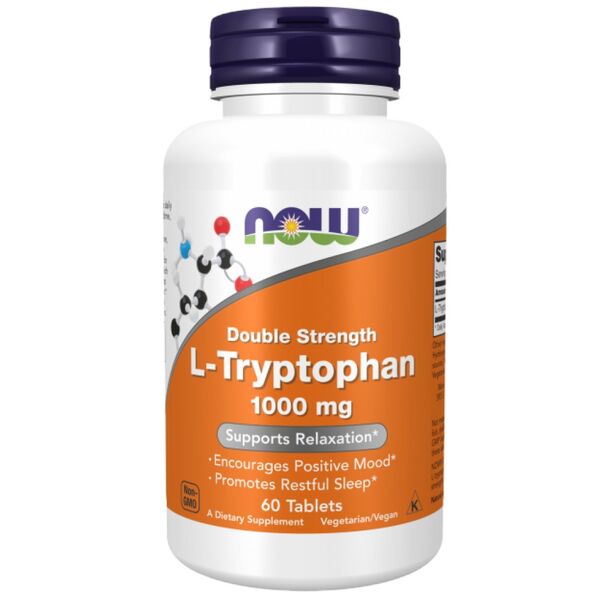 NOW Foods - L-Tryptophan 1000 mg | Double Strength (60 дози)