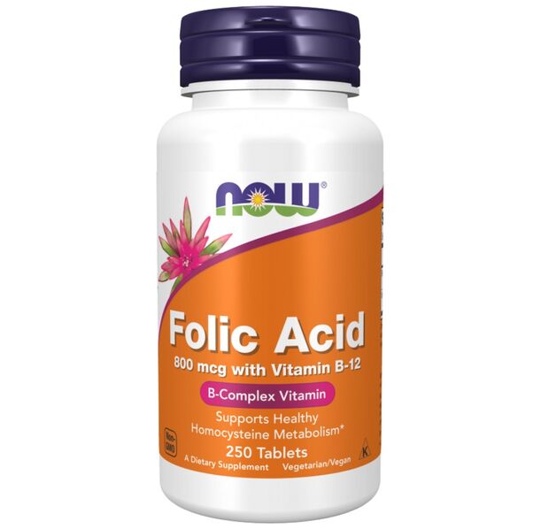 NOW Foods - Folic Acid 800 mcg (250 дози)