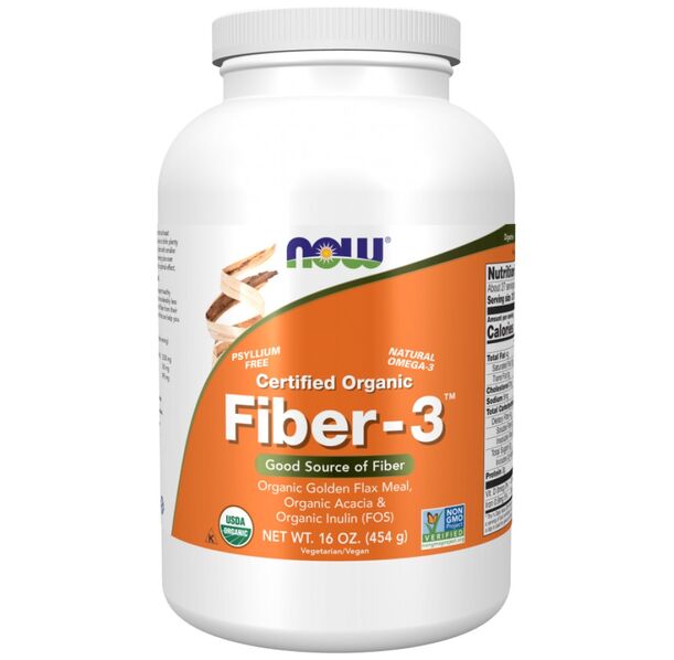 NOW Foods - Fiber - 3 (27 дози)