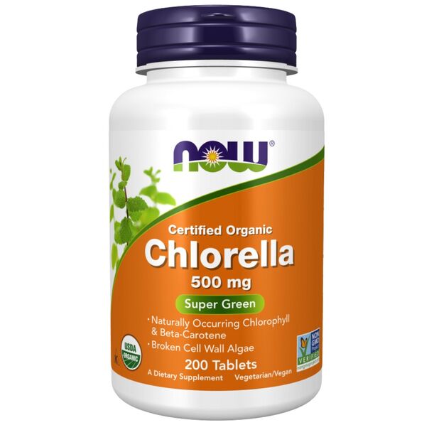 NOW Foods - Chlorella Organic 500 mg (33 дози)