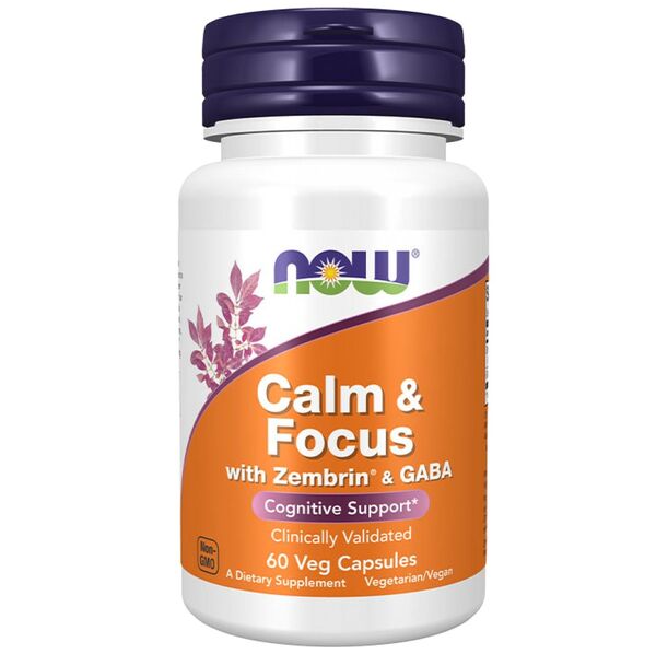 NOW Foods - Calm & Focus with Zembrin® & GABA (60 дози)