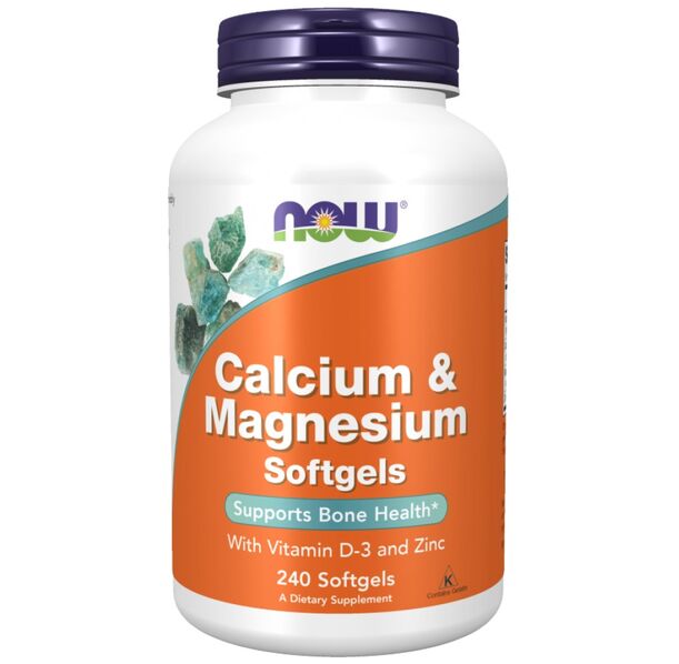 NOW Foods - Calcium & Magnesium Softgels / with Vit D and Zinc (240 дози)