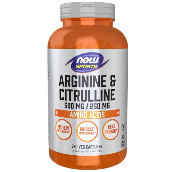 NOW Foods - Arginine & Citrulline (240 дози)