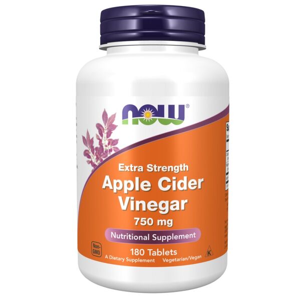 NOW Foods - Apple Cider Vinegar 750mg | Extra Strength (180 дози)