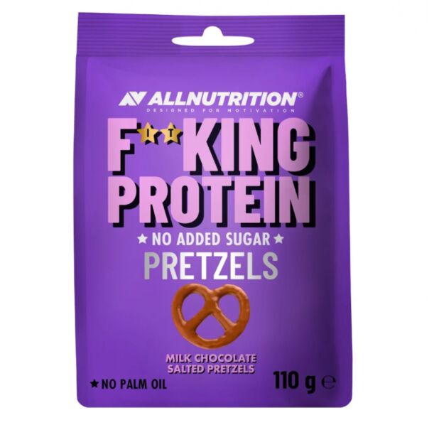 AllNutrition Protein Pretzels - Milk Chocolate Salted - Протеинови Претцел, Разфасовка 110g