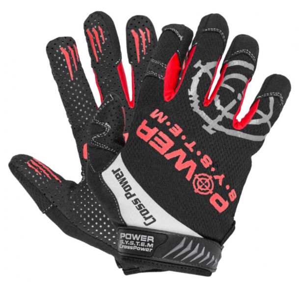Power System Gloves Cross Power - Black-Red - Кросфит Ръкавици, Цвят Черен - Червен,