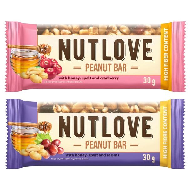 Allnutrition NutLove Peanut Bar - Фъстъчен Бар, Разфасовка 30g
