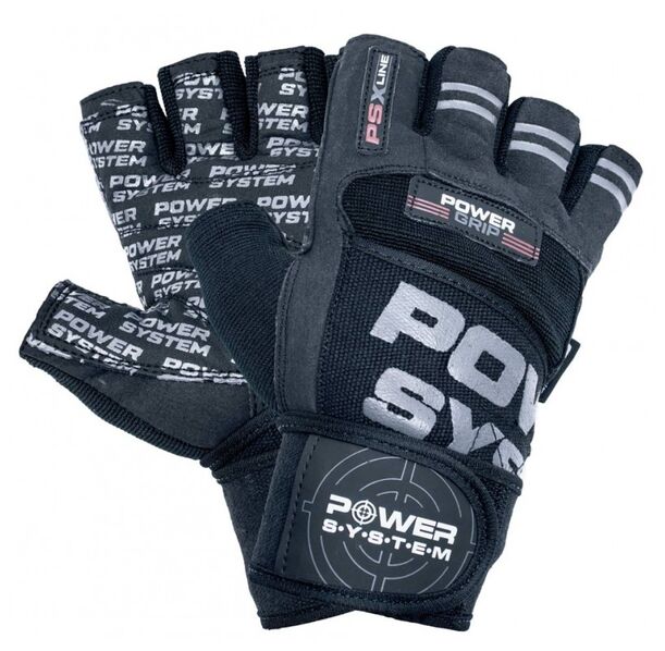 Power System Wrist Wrap Weightlifting Gloves Power Grip - Black - Фитнес Ръкавици, Цвят Черен,