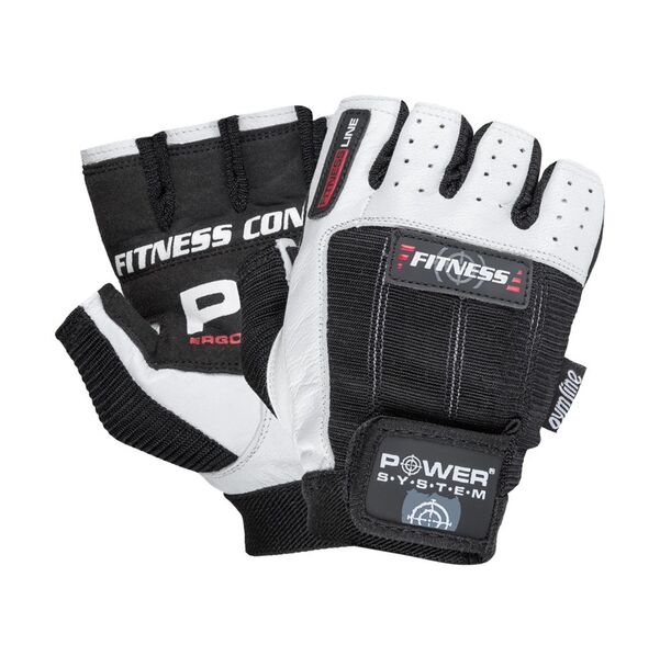 Power System Weightlifting Gloves - White - Black - Фитнес Ръкавици, Цвят Черно-бял,
