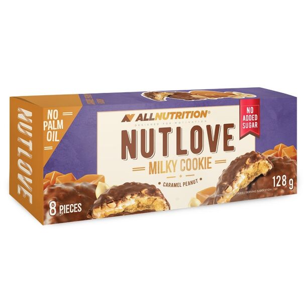 Allnutrition NutLove Cookie - Milk Chocolate Caramel Peanut - Диетичен Десерт, Разфасовка 128g