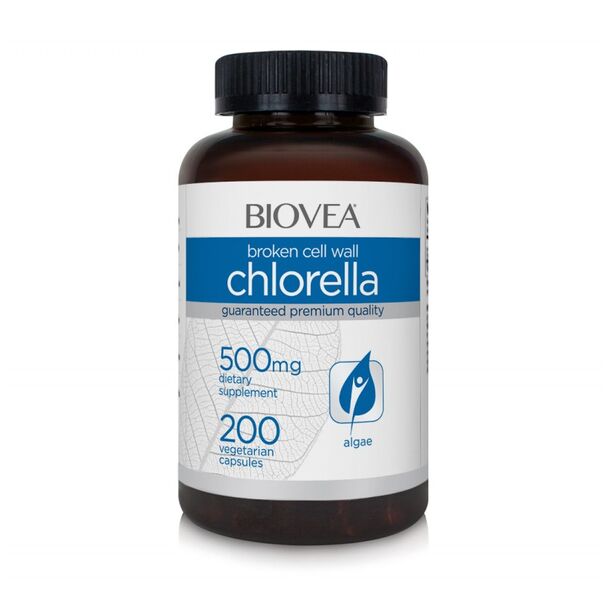 Biovea Chlorella 500mg - Хлорела, Разфасовка 200 caps