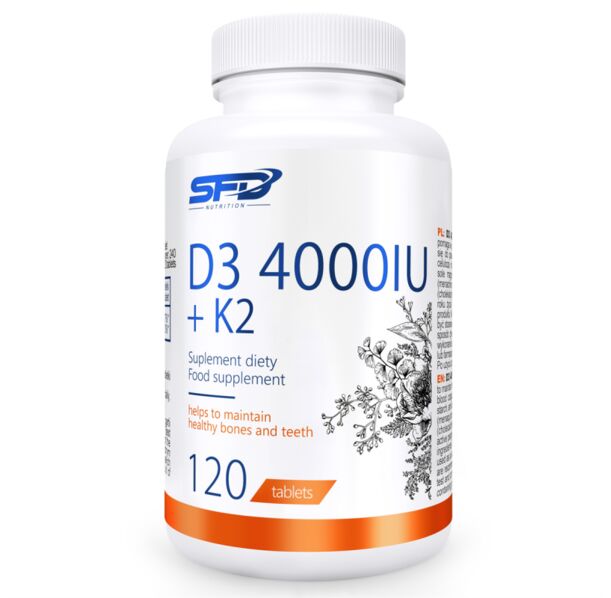 SFD D3 4000 + K2 - Витамин D3 + K2, Разфасовка 120 tabs
